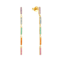 Rainbow Stud Earrings - seol-gold
