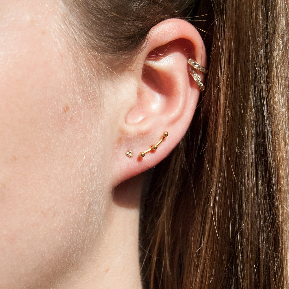 9k gold stud earring - seolgold 