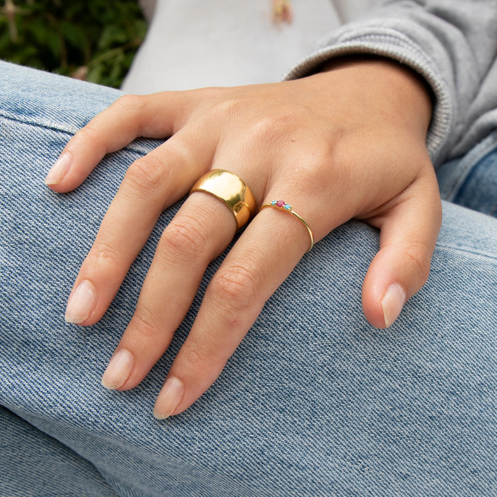 gold chunky ring - seolgold