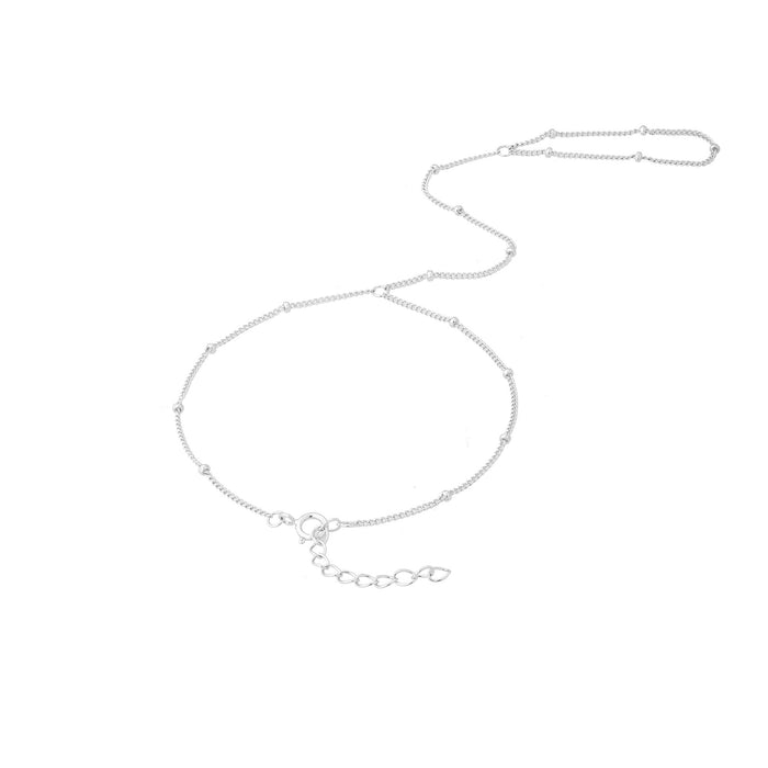 Sterling Silver Saturno Hand Chain Ring Bracelet - seolgold