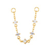seol + gold - cz chain connector - stud connector