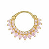 Pink CZ cartilage hoop - seolgold