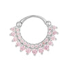 Sterling Silver Pink CZ Clicker Earring - seolgold