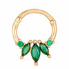 gold Green CZ rook Earring - seolgold