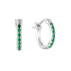 small emerald hoops - creole  - seol + gold