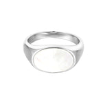 silver - mother of pearl ring - seolgold