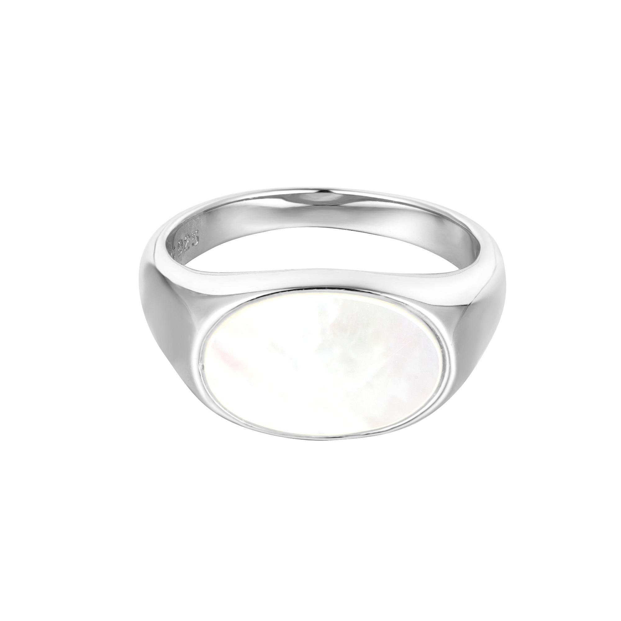 silver - mother of pearl ring - seolgold