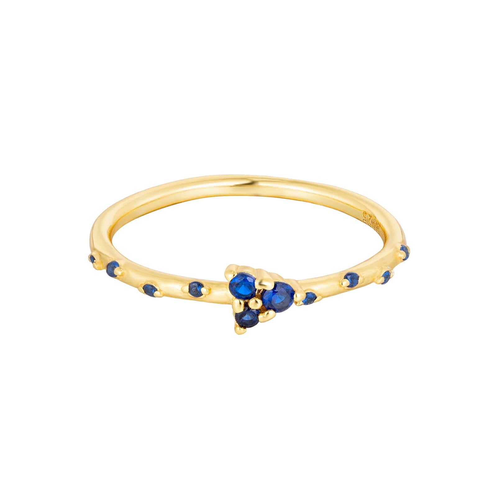 gold sapphire ring - seolgold