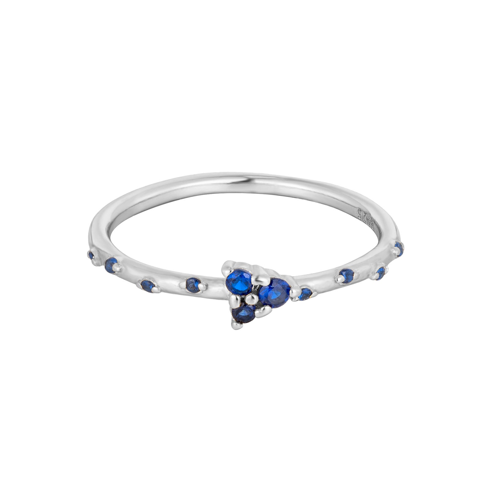 silver - sapphire ring - seolgold