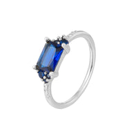 silver sapphire ring - seolgold