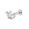 Opal Lotus Stud - Flat Back Stud - Seol + Gold