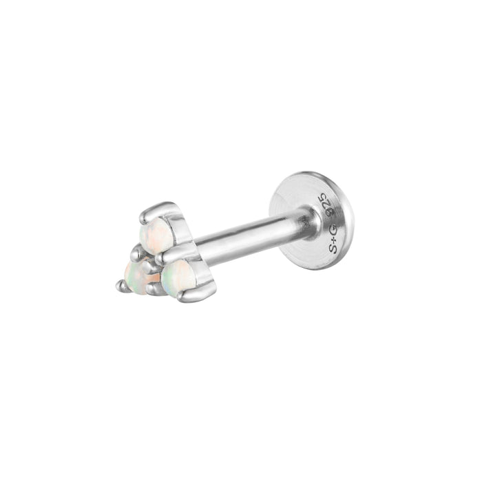 opal trio flat back - flat back stud - seol gold