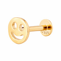 gold Smile Labret Stud Earring - seolgold