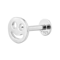 silver Smile Labret Stud Earring - seolgold