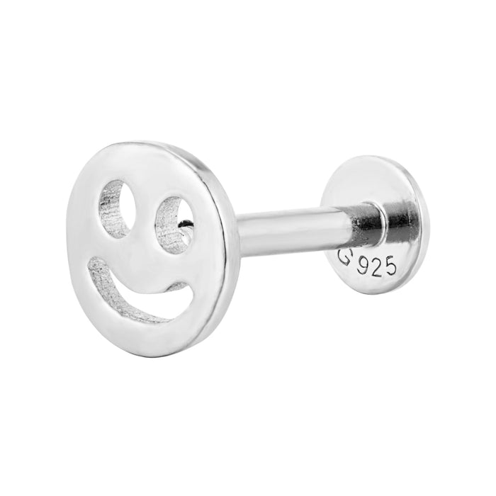 silver Smile Labret Stud Earring - seolgold