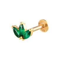 emerald cartilage helix earring - seolgold