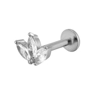 CZ lotus Labret Stud - Seol Gold