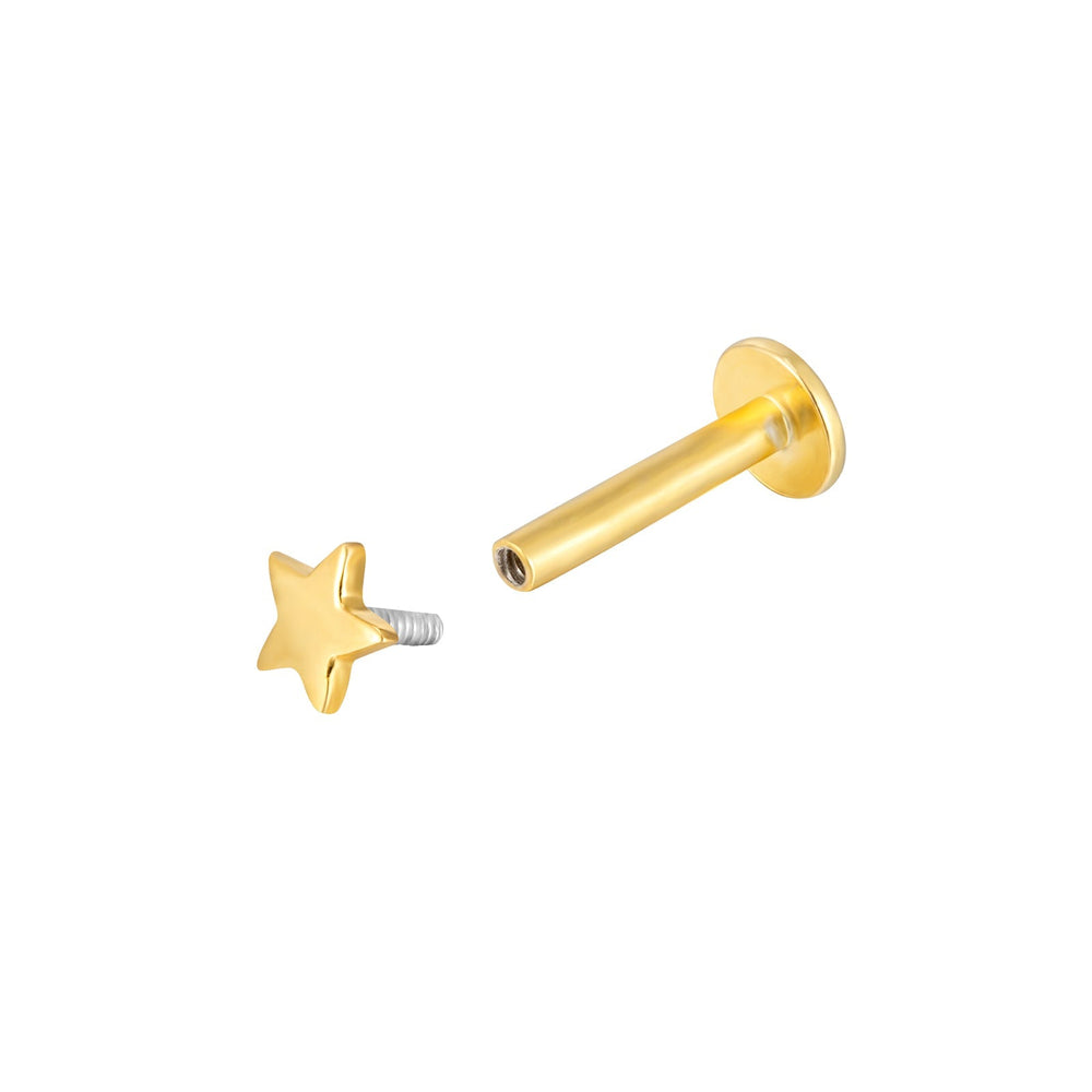 Tiny Star Labret Stud - Seol Gold
