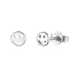 Sterling Silver Smile Face Stud Earring