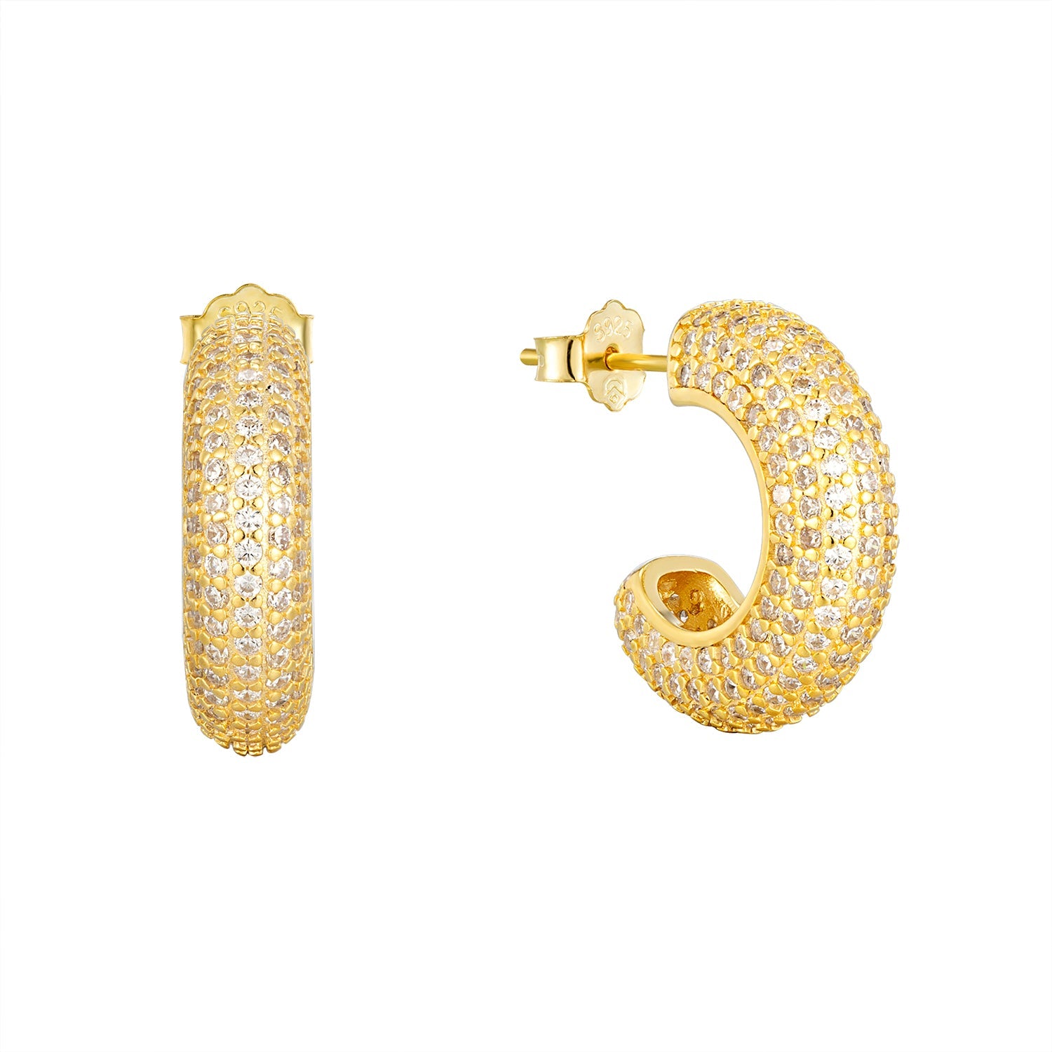 CZ Pave Chunky studs - seolgold