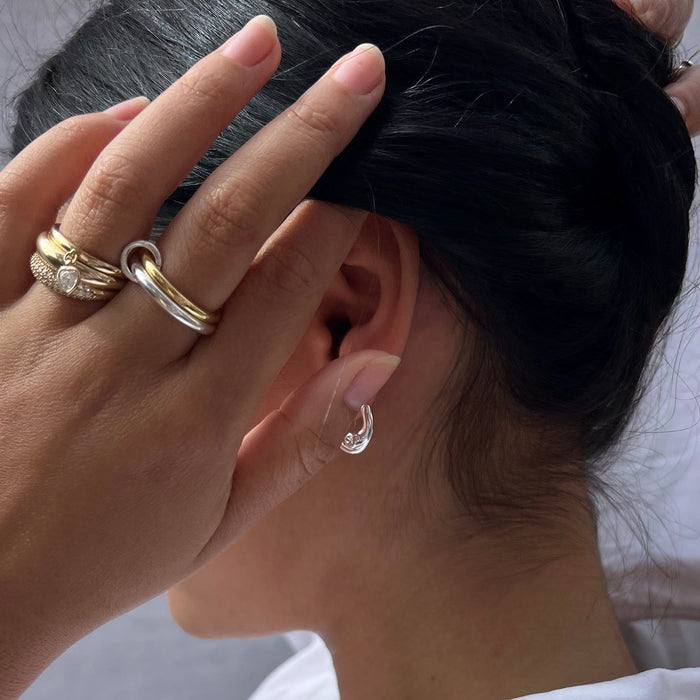 two tone linked ring - seolgold