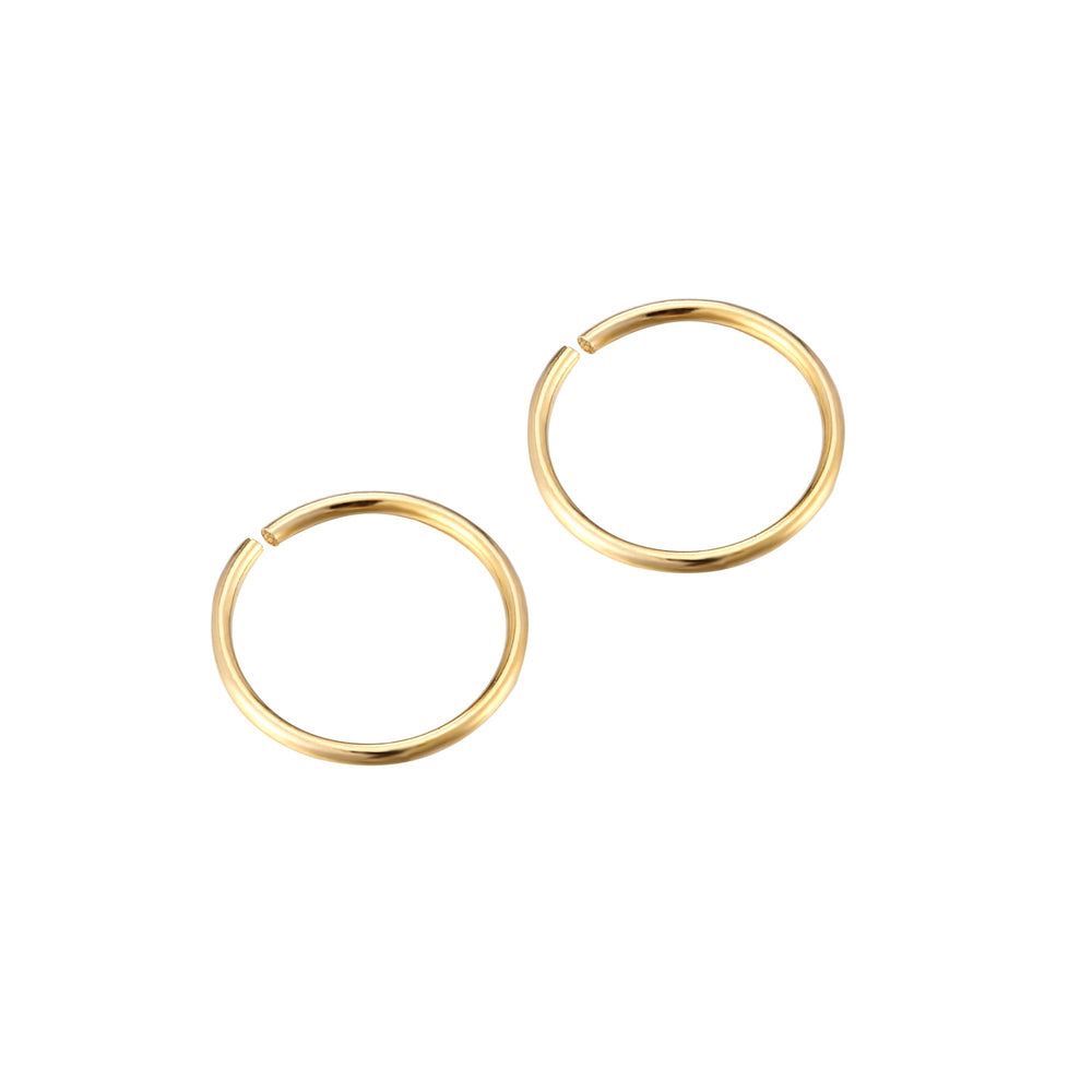 9ct Solid Gold Wire Hoops