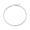 silver cz anklet - seolgold