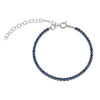 Sterling Silver Sapphire CZ Tennis Bracelet
