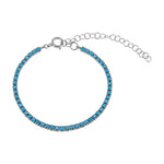 silver turquoise bracelet - seolgold
