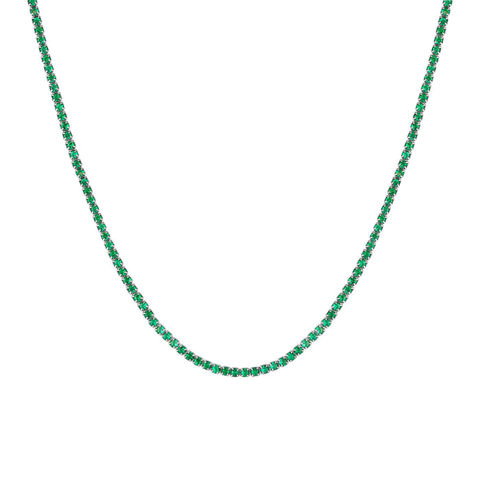 Seol Gold - Emerald CZ Tennis Choker