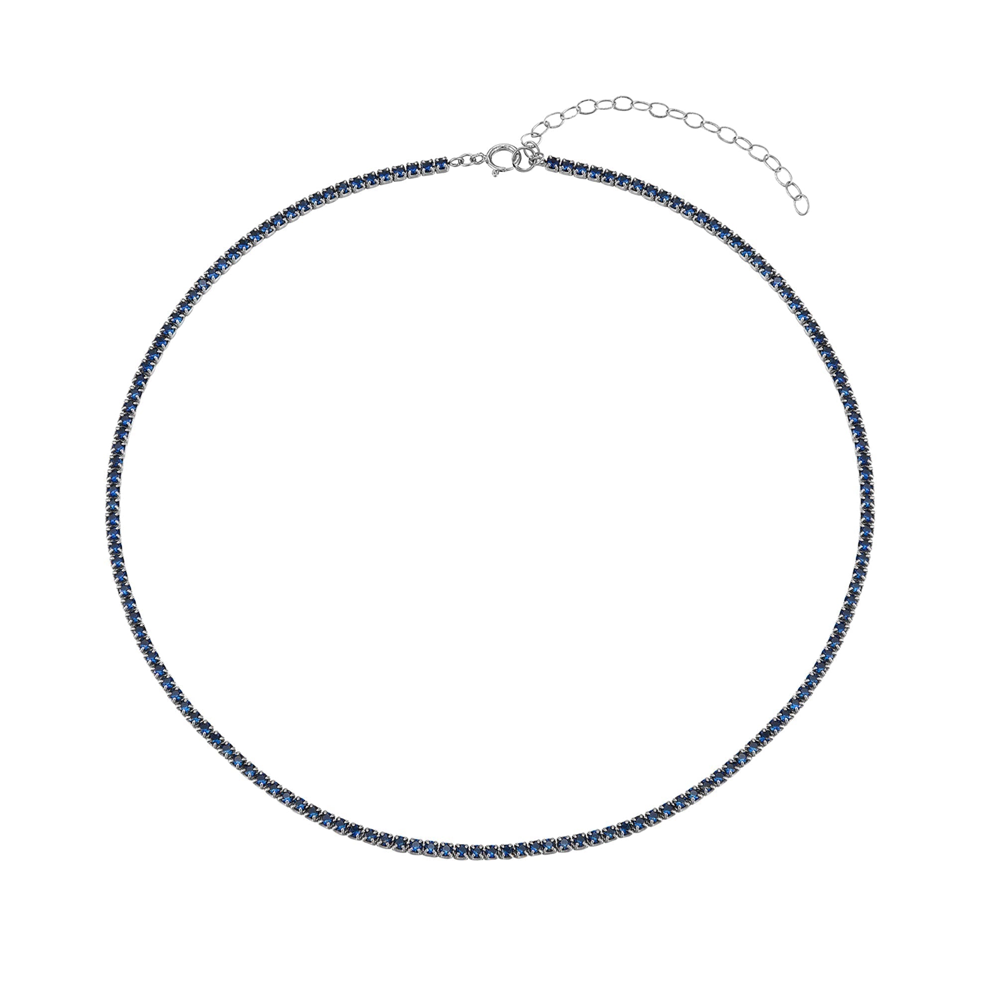 Seol Gold - Sapphire CZ Tennis Choker