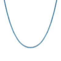 silver turquoise tennis chain - seolgold