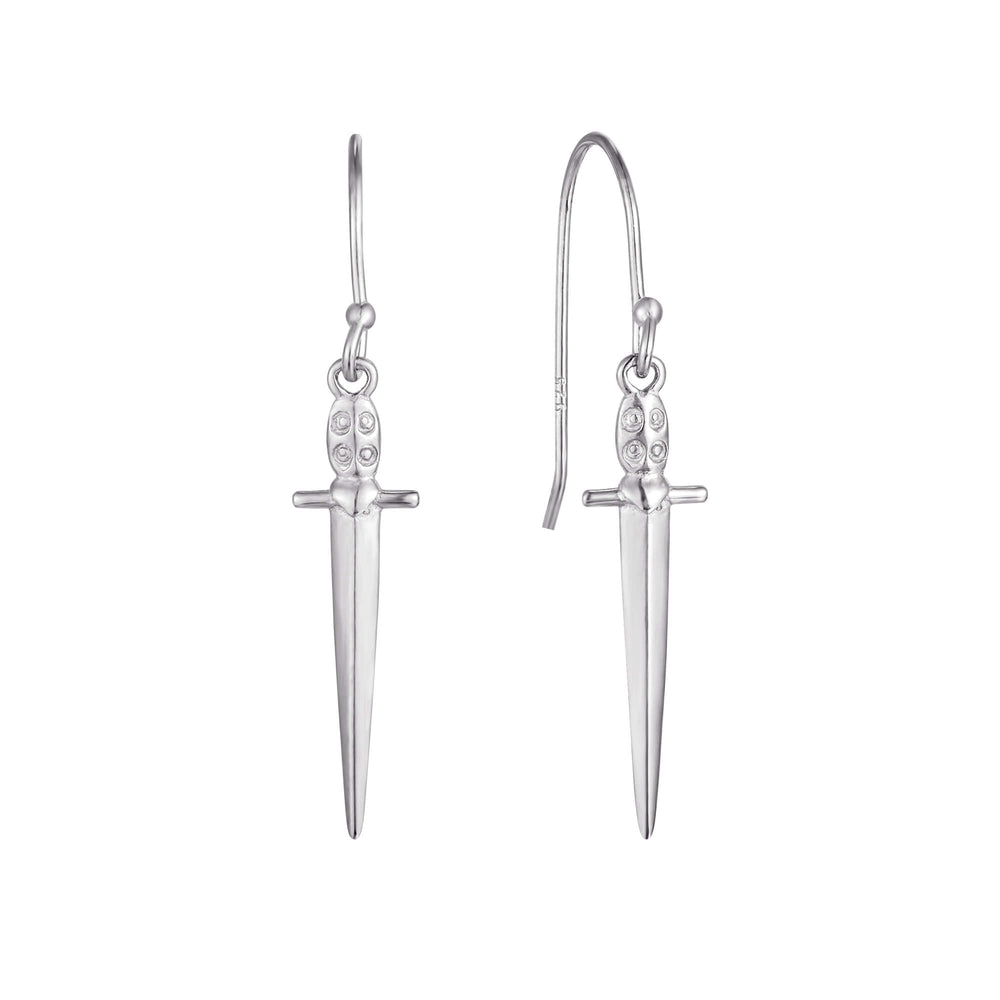 Sterling Silver Dagger Earrings