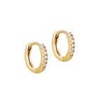 tiny gold cartilage hoops - seolgold