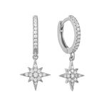 silver cz earrings - seol-gold
