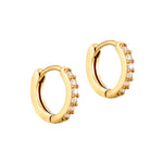 18ct Gold Vermeil White CZ Hoop Earrings
