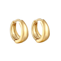 Chunky Small Cashew Hoops - seol-gold