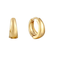 tiny gold hoops - seolgold