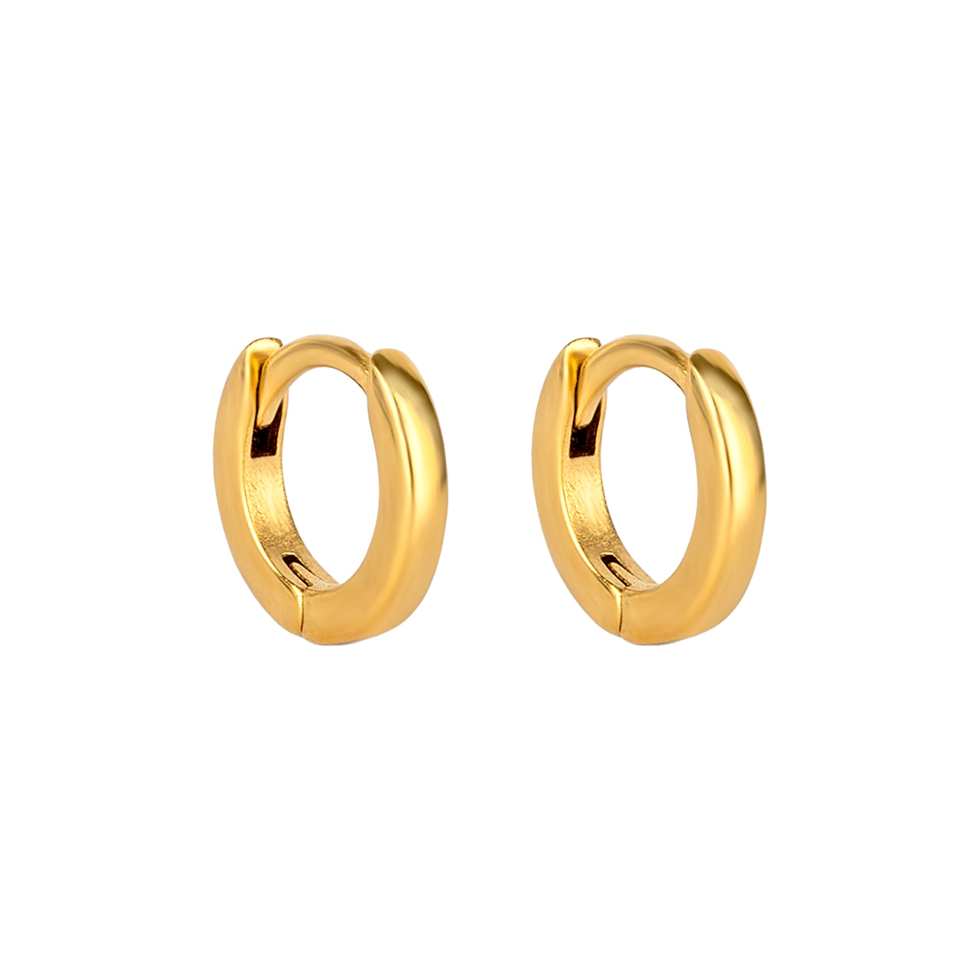 18ct Gold Plated Mini 6mm Hoops - seolgold
