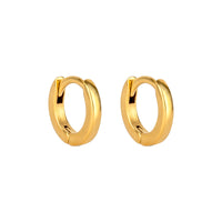 18ct Gold Plated Mini 6mm Hoops - seolgold