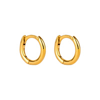 Gold hoop earrings on a white background - 18ct Gold Plated Mini 6.5mm Hoops - seolgold