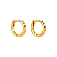 Gold hoop earrings on a white background - 18ct Gold Plated Mini 6.5mm Hoops - seolgold