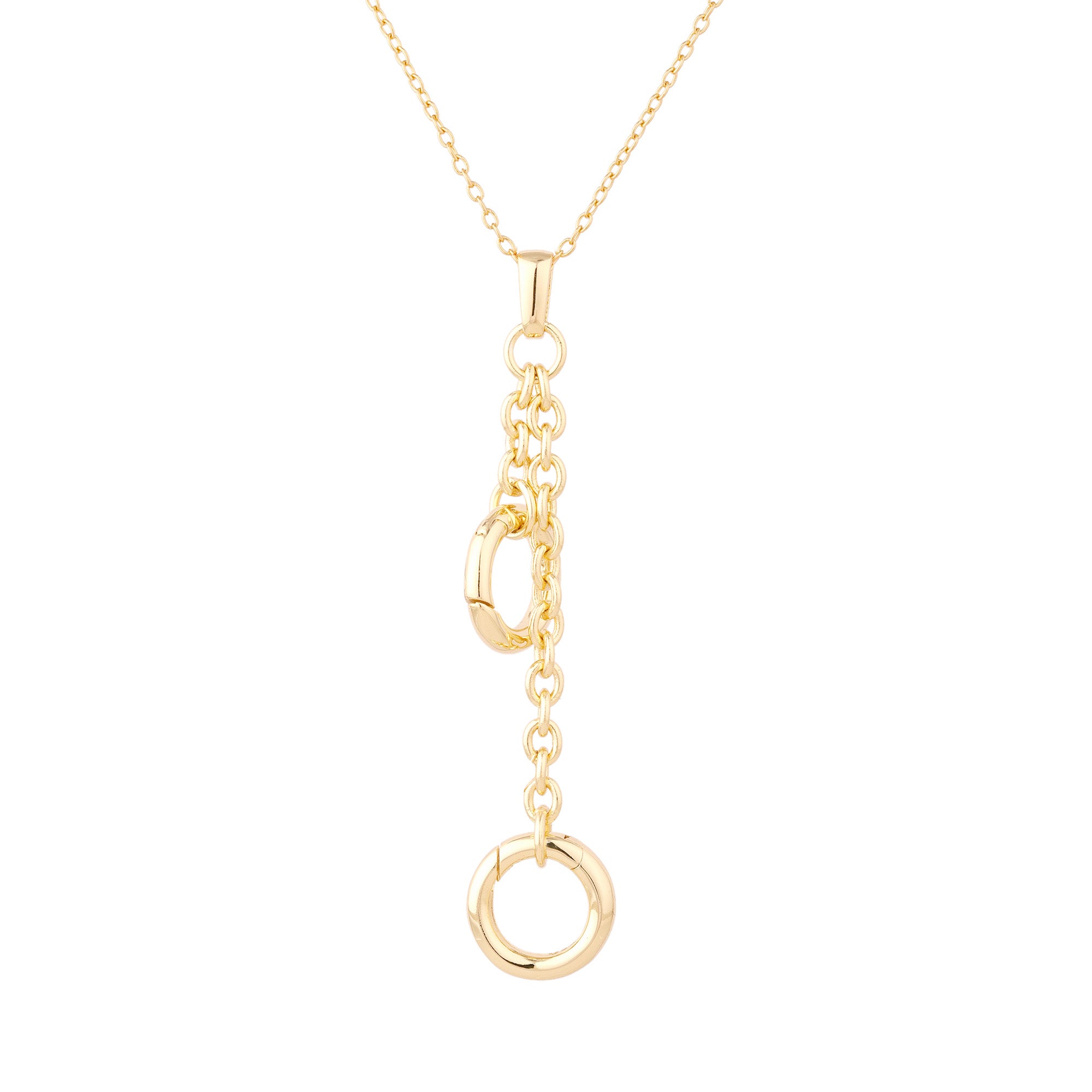 18ct Gold Vermeil Double Connector Clasp Chain - Seol Gold