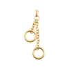 Gold pendant with two interlocking rings on a white background - Seol Gold