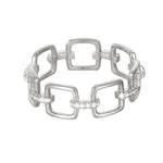 Sterling Silver Buckle Chain Ring