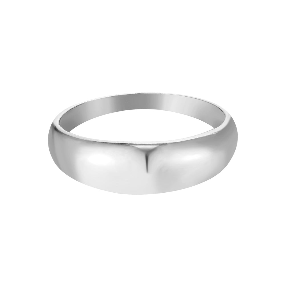 Sterling Silver Rounded Dome Band Ring