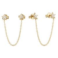 gold star earrings - seolgold