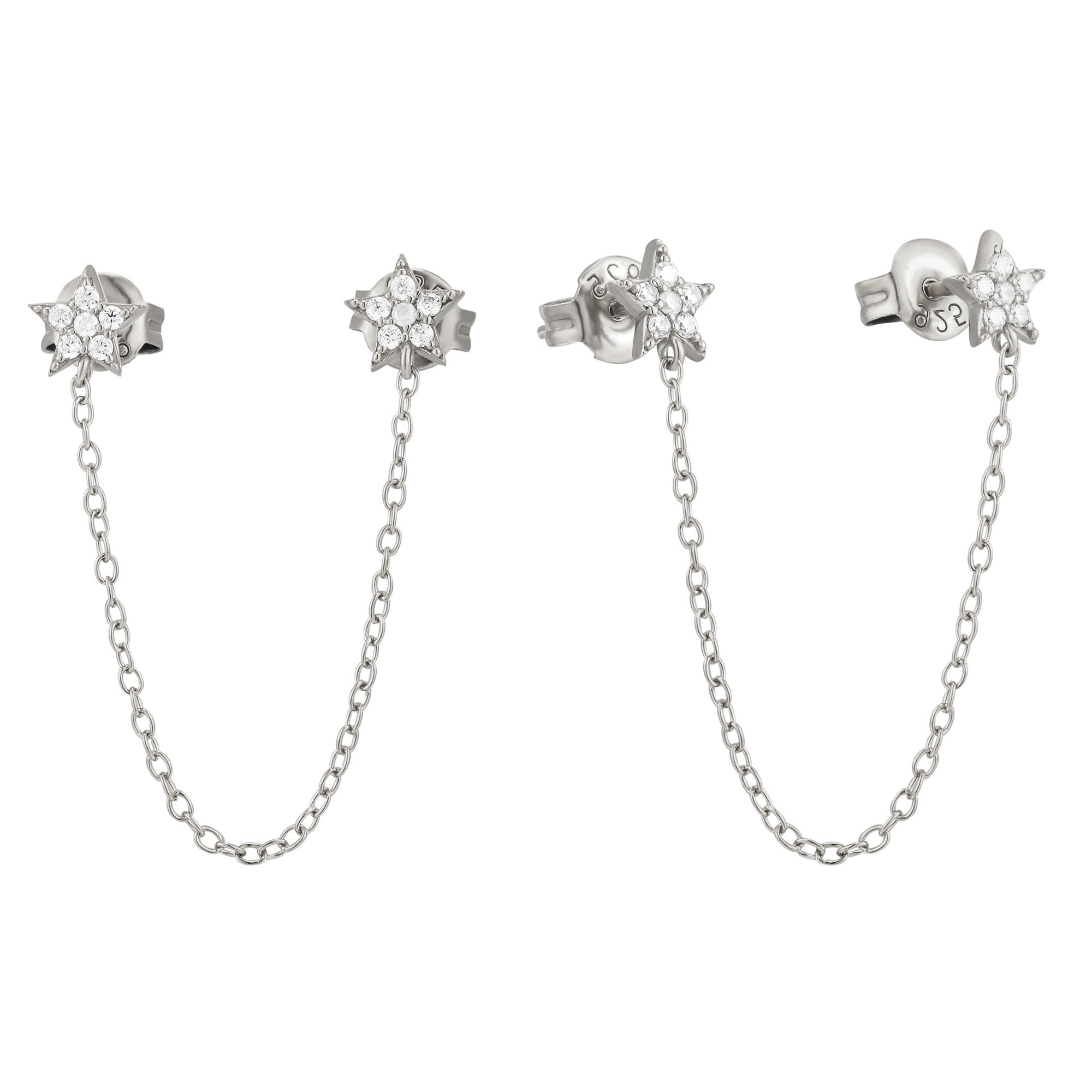 silver stud earrings - seolgold