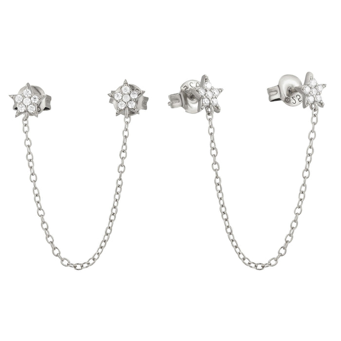 silver stud earrings - seolgold