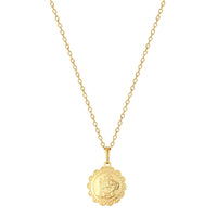 Gold St Christopher Medallion - seol-gold